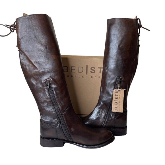 BED STU Manchester Distressed Tall Riding Boots BedStu Size 9 - Picture 1 of 16
